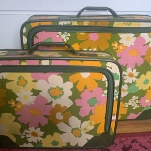 Vintage Suitcase Set 1960’s/70’s Fantastic Floral